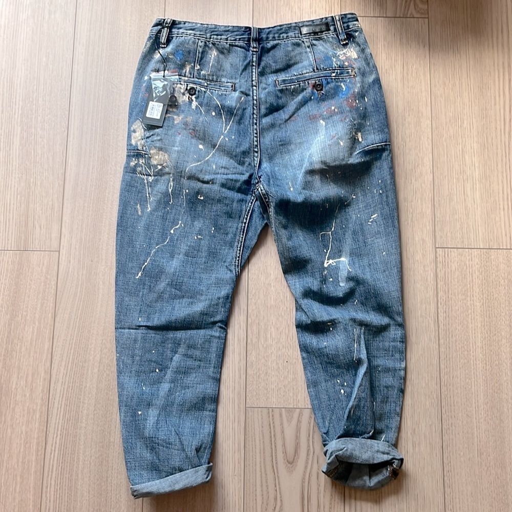 NWT One Teaspoon Blue Suede Mr. Browns Paint Splatter Mens Jeans Sz 31 - Picture 7 of 7